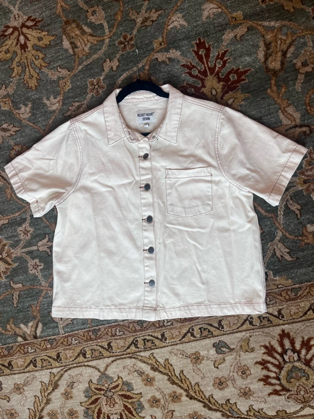Velvet Heart Off White Denim Short Sleeve Jacket - Picture 1 of 7